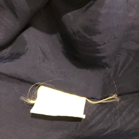 Vintage midi dress in blue with red dotted pattern - fits like Med - Picture 11 of 11